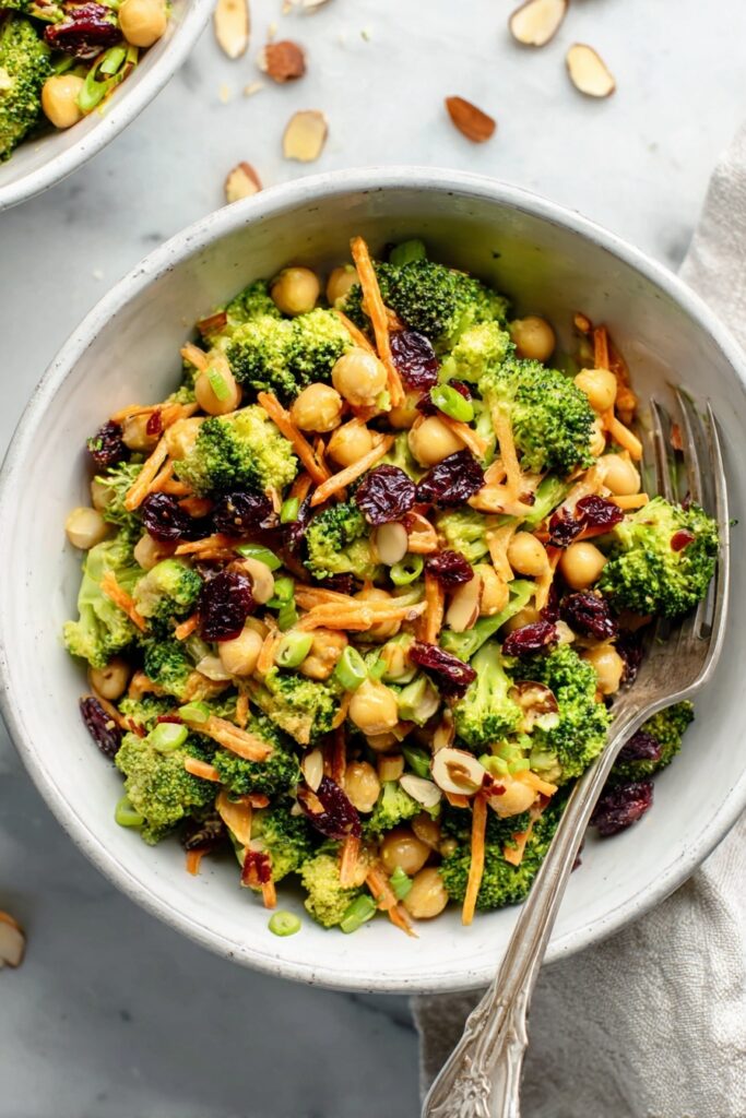 Vegan Curry Broccoli Chickpea Salad Recipe