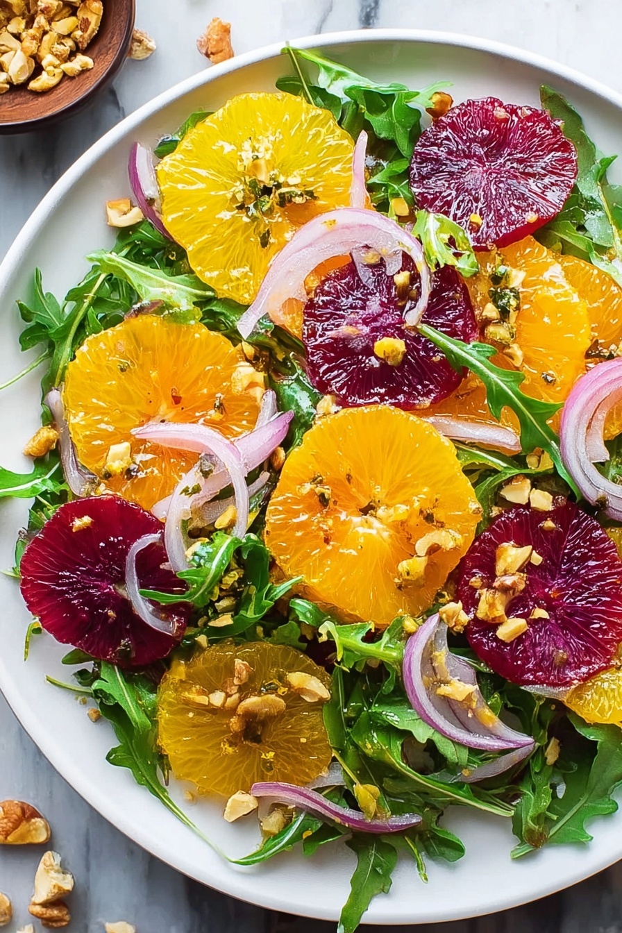 Citrus Salad with Arugula and Walnuts Recipe - Serving