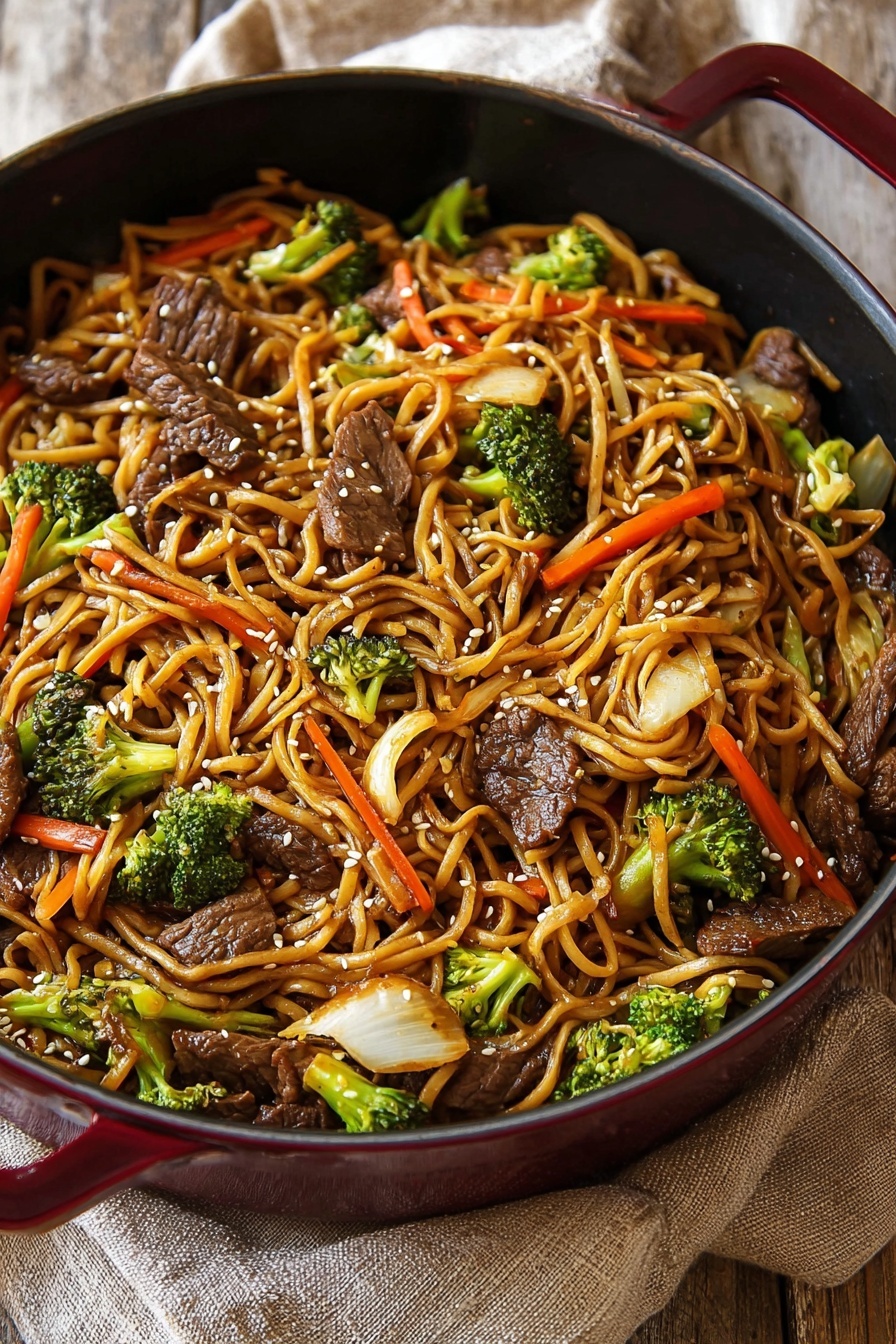 Easy Beef Lo Mein Recipe - Serving
