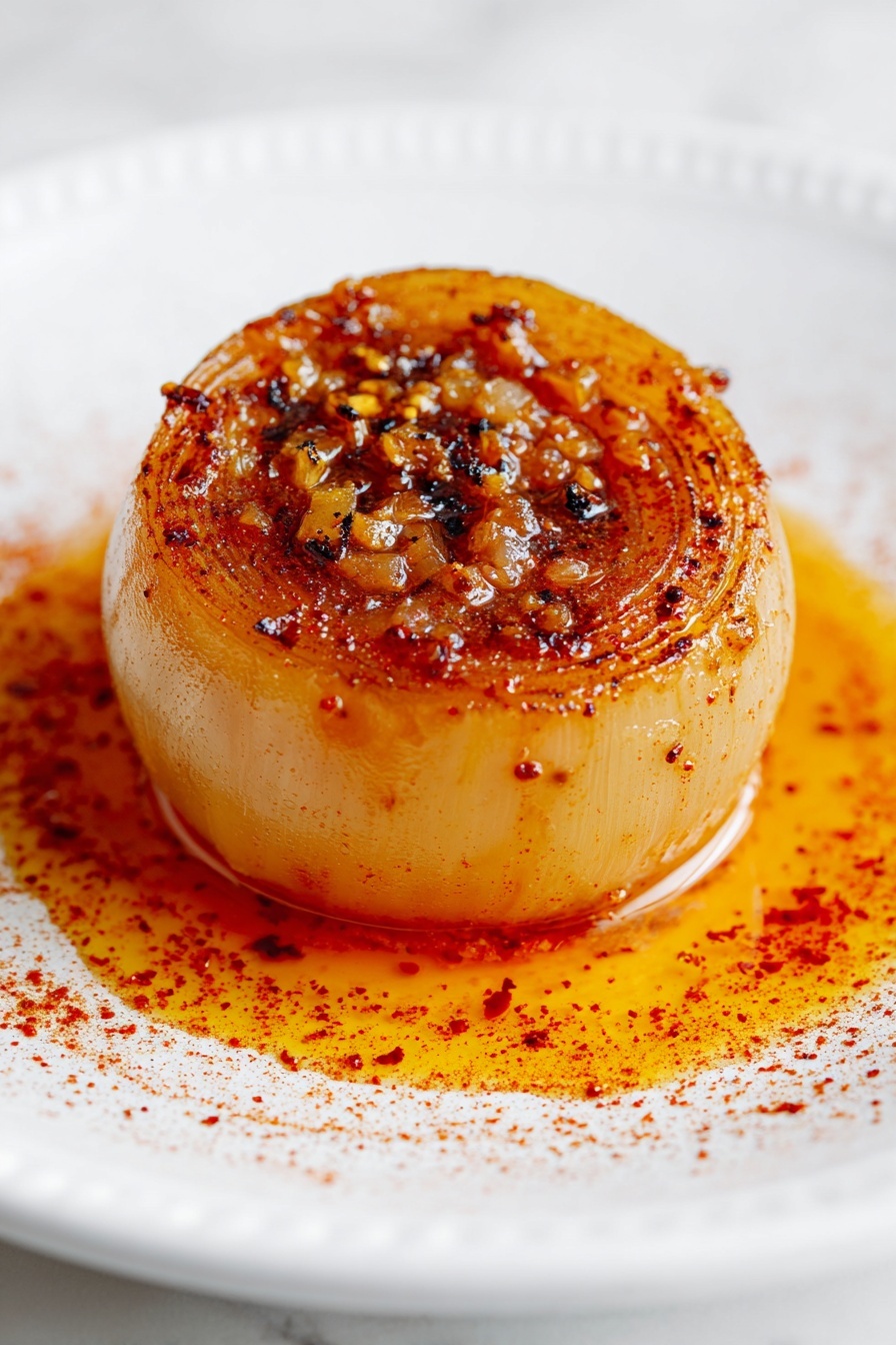 Viral TikTok Roasted Onion Recipe - Serving