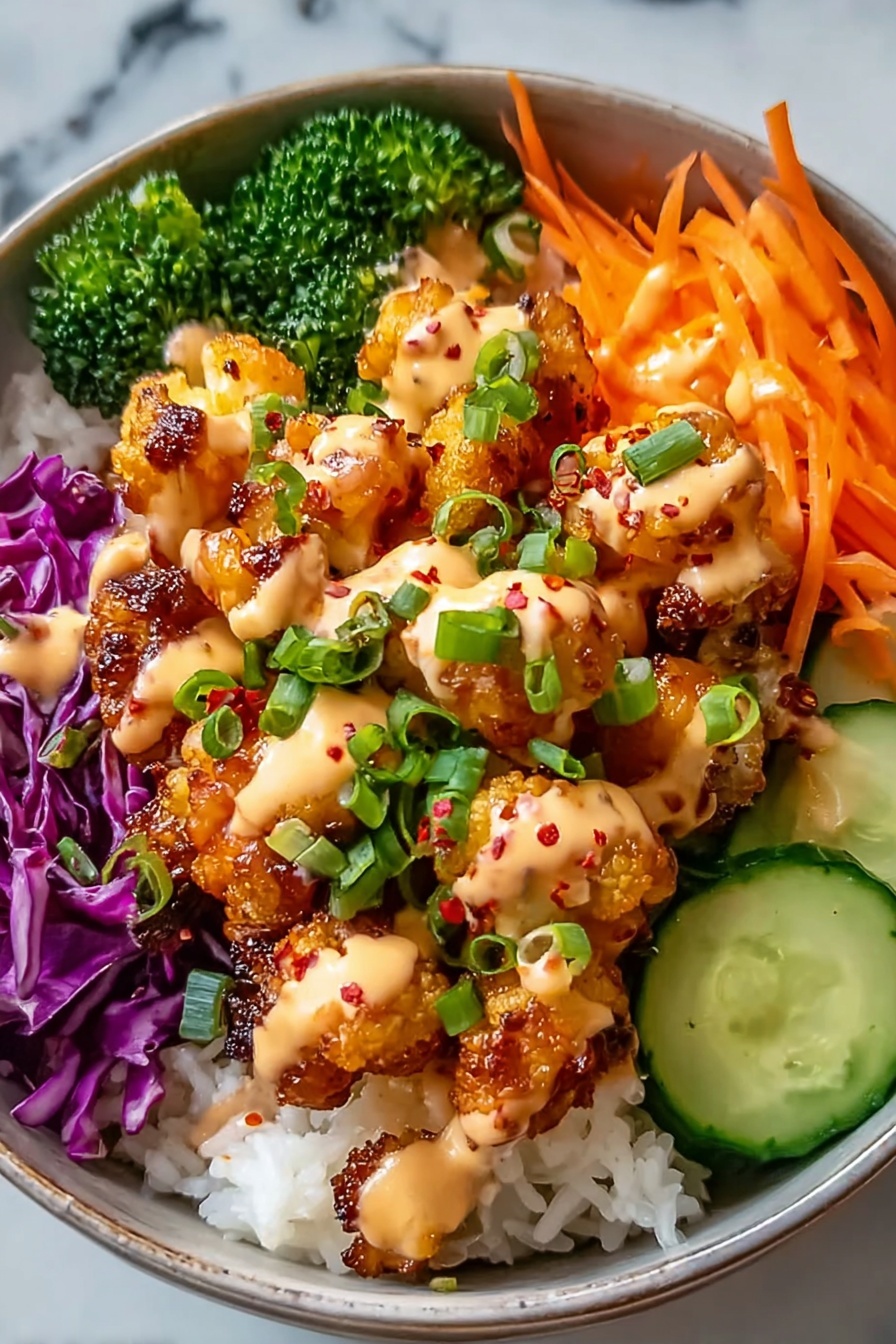 Bang Bang Chicken Bowl with Spicy Mayo Recipe - Serving