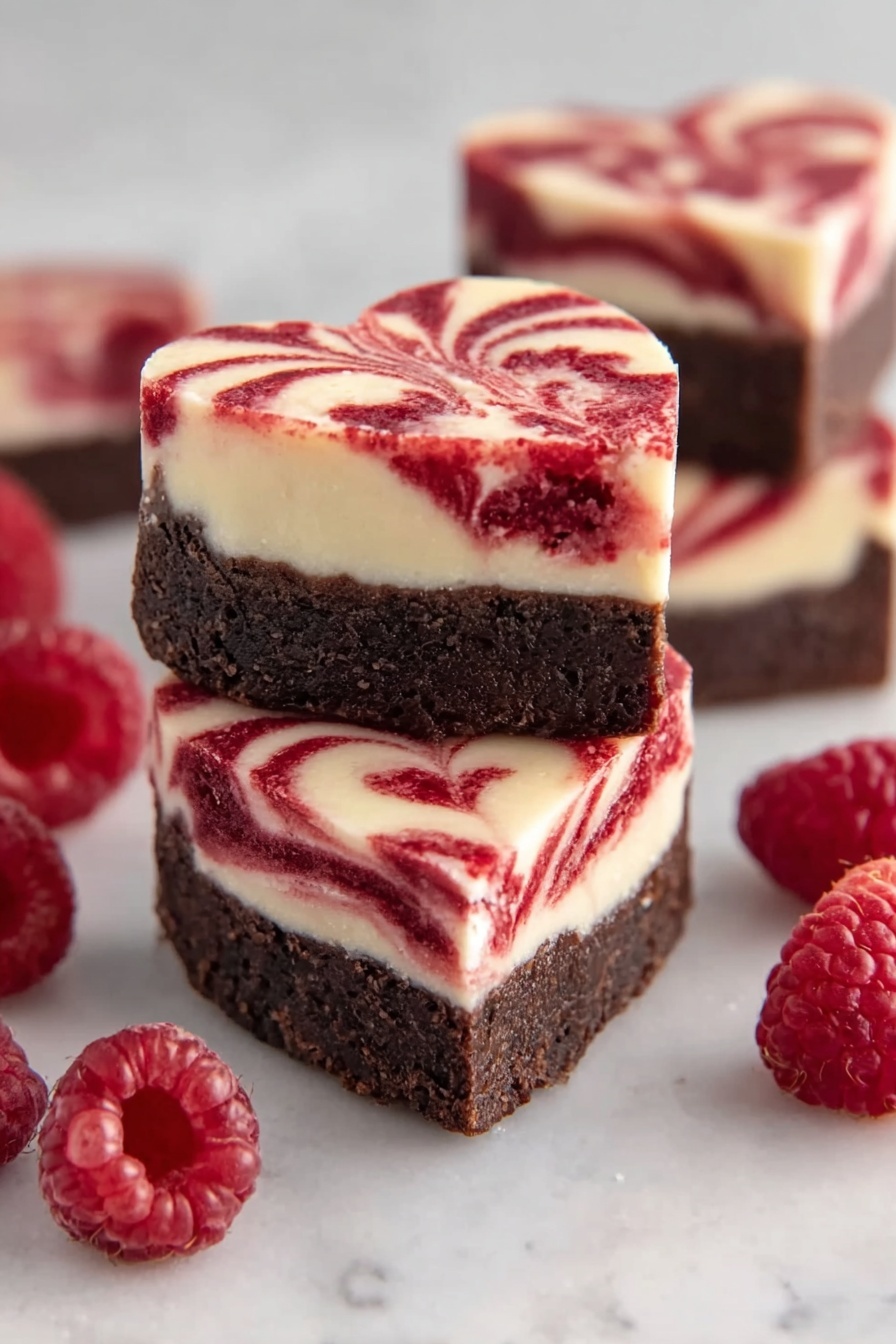 Raspberry Cheesecake Brownies Recipe - Serving