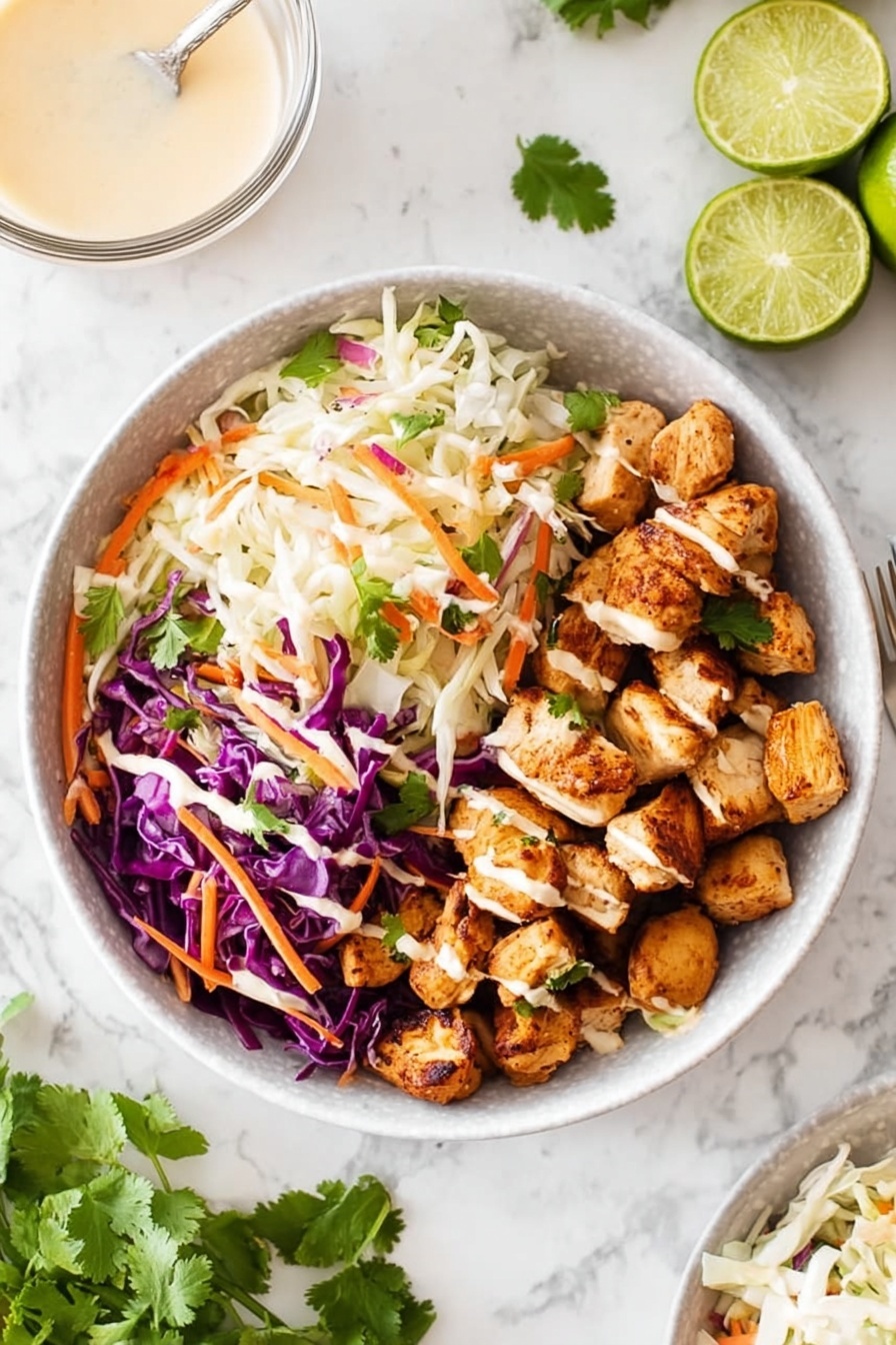 Fish Taco Bowl with Spicy Mayo Recipe - Serving