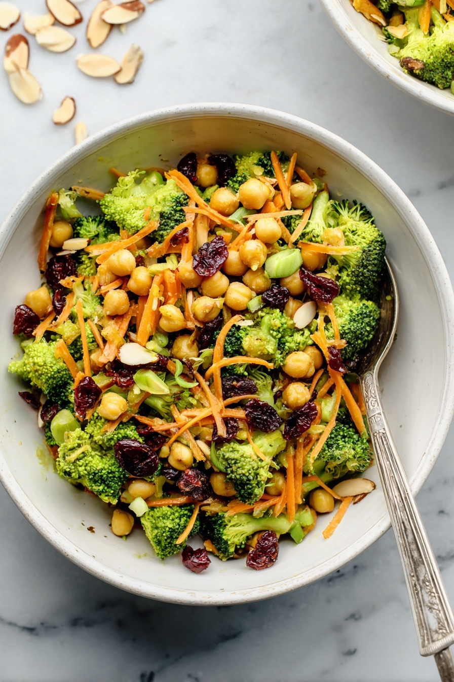 Vegan Curry Broccoli Chickpea Salad Recipe - Serving