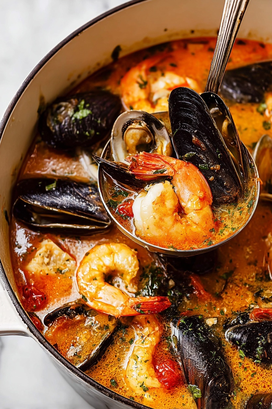 Delicious Seafood Bouillabaisse Recipe - Serving