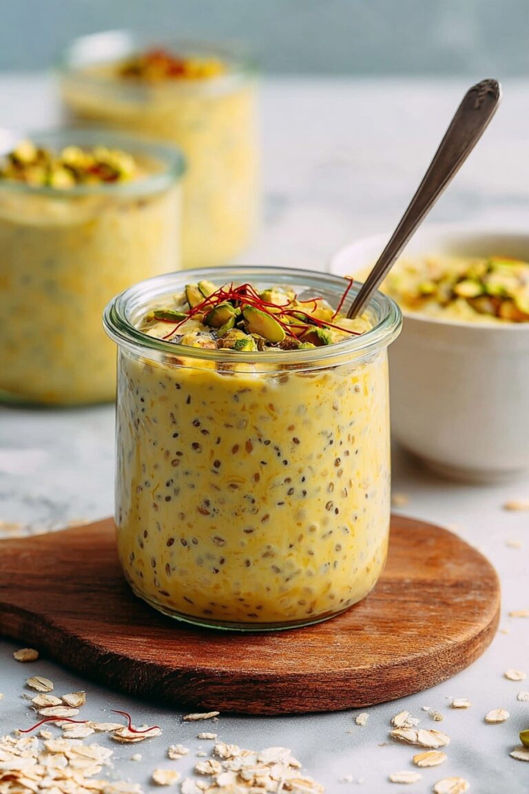 Indian Overnight Oats with Pistachios Recipe