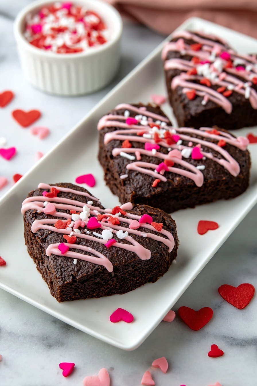 Heart-Shaped Brownies Recipe - Serving