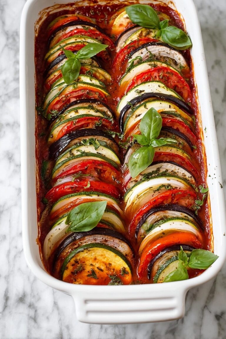 Baked Ratatouille with Fresh Vegetables Recipe