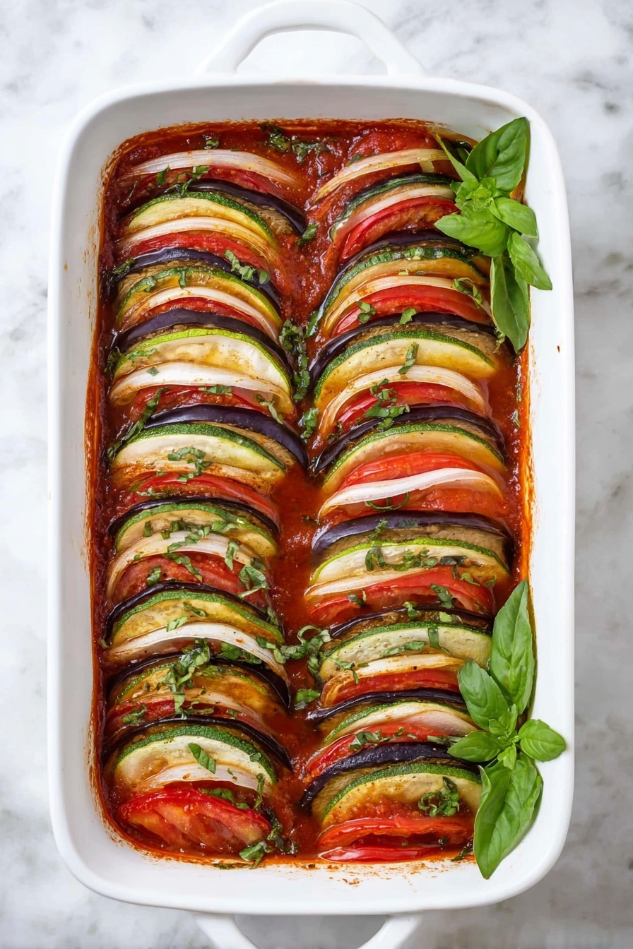 Baked Ratatouille with Fresh Vegetables Recipe - Serving