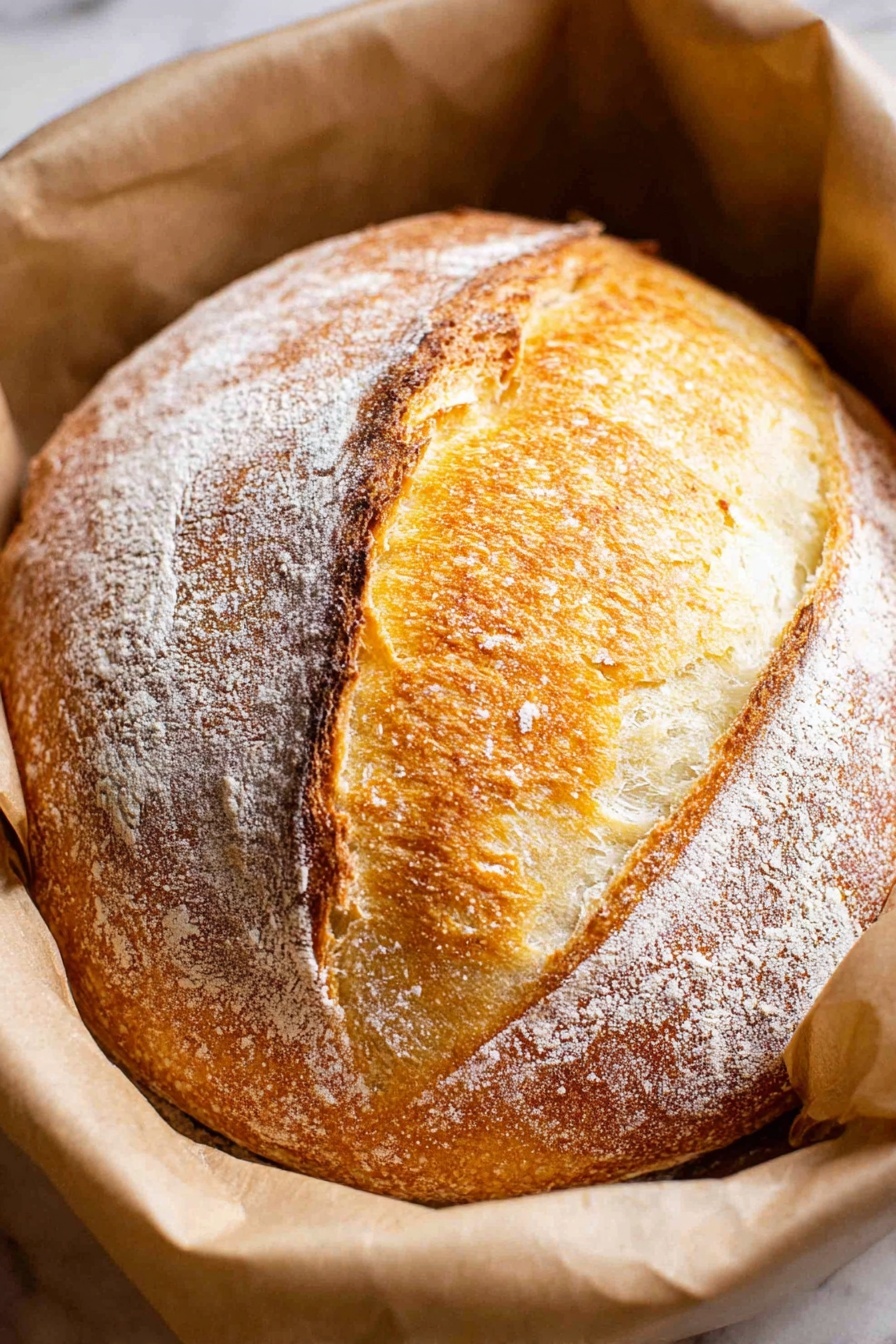 No-Knead Sourdough Bread Recipe - Serving