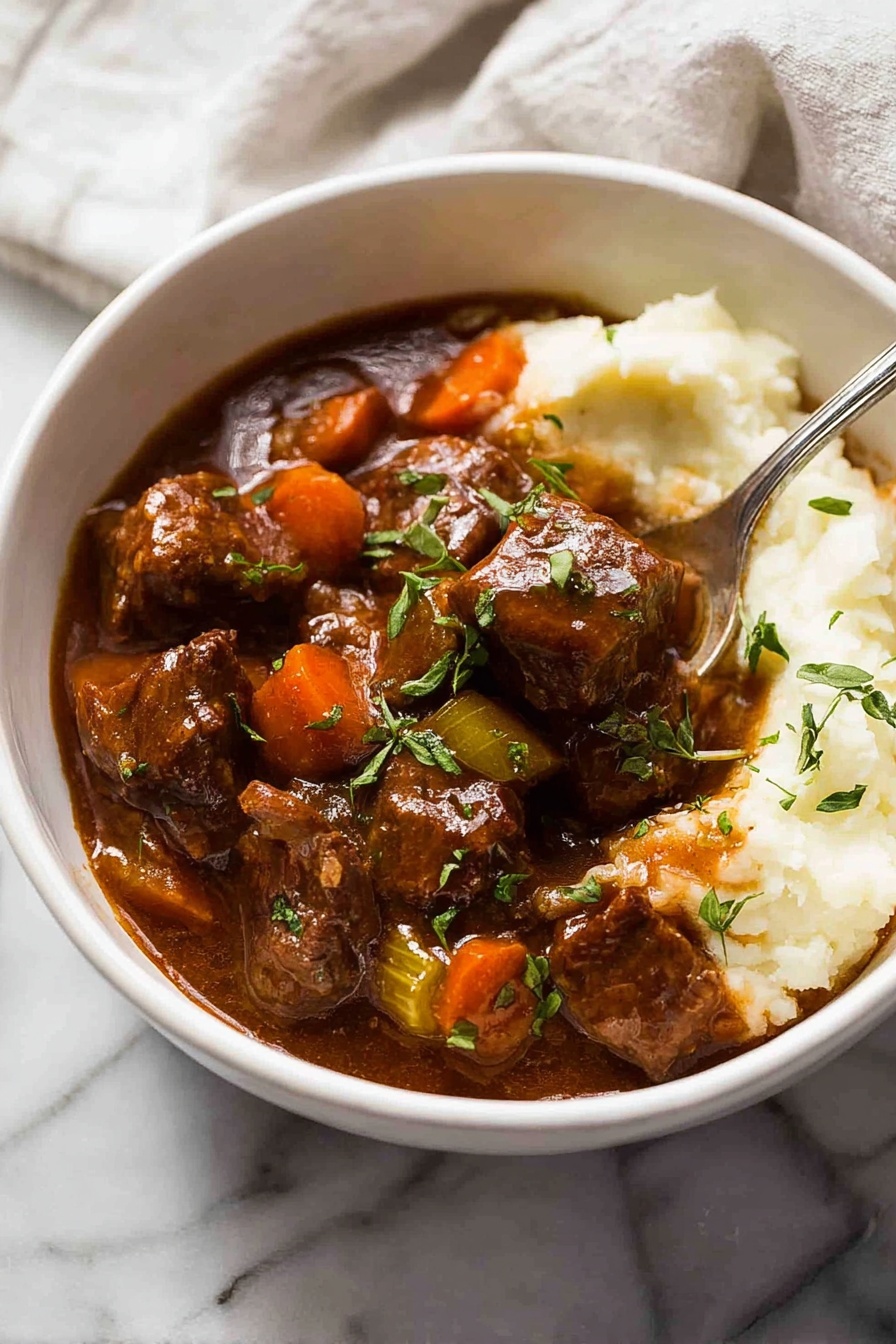 Beef Guinness Stew Recipe - Serving