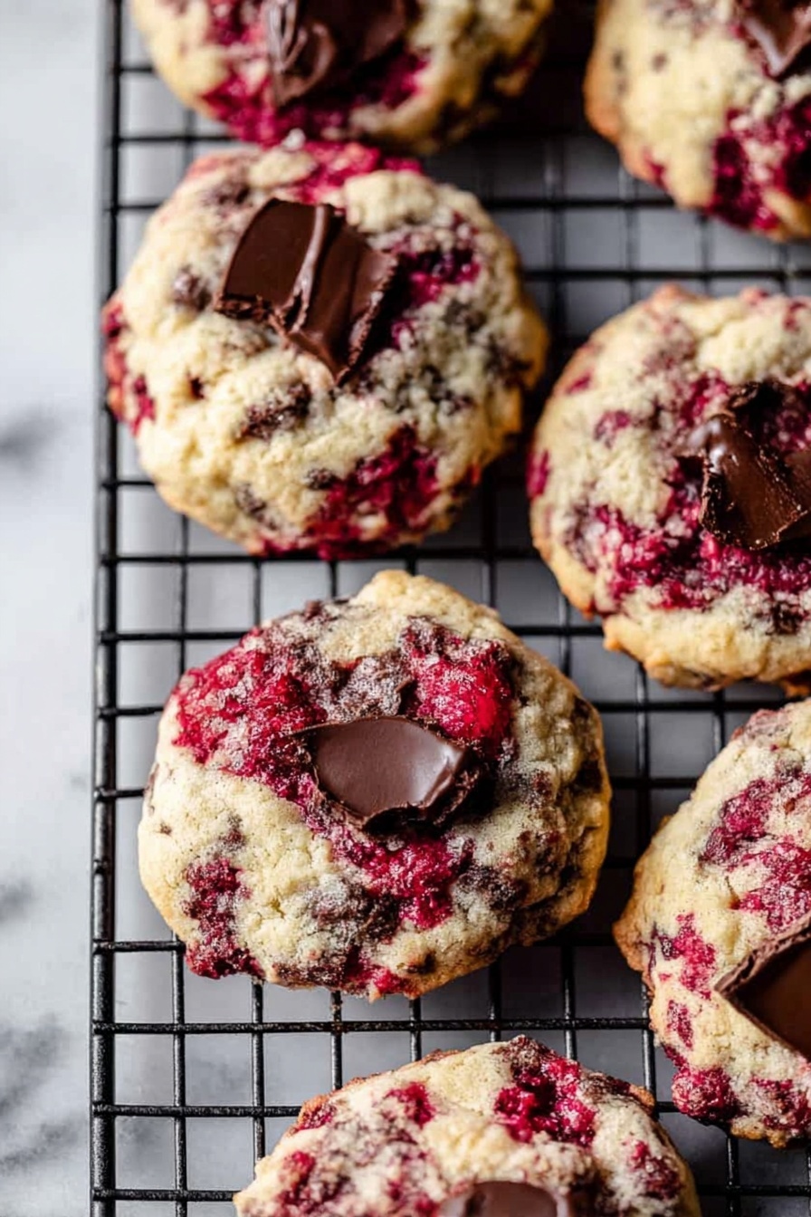 Raspberry Chocolate Chunk Cookies Recipe