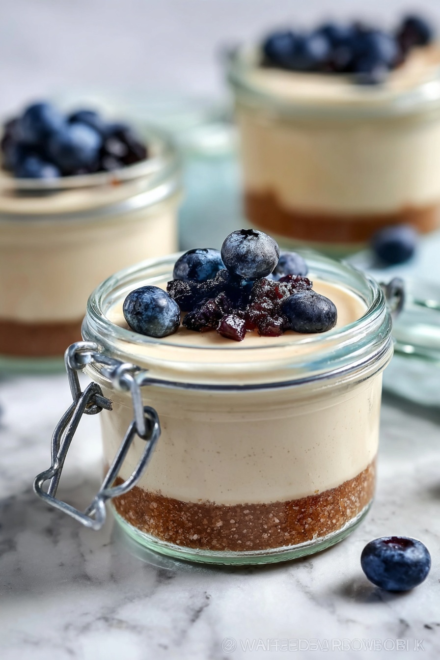 High Protein Cheesecake Jars Recipe - Serving