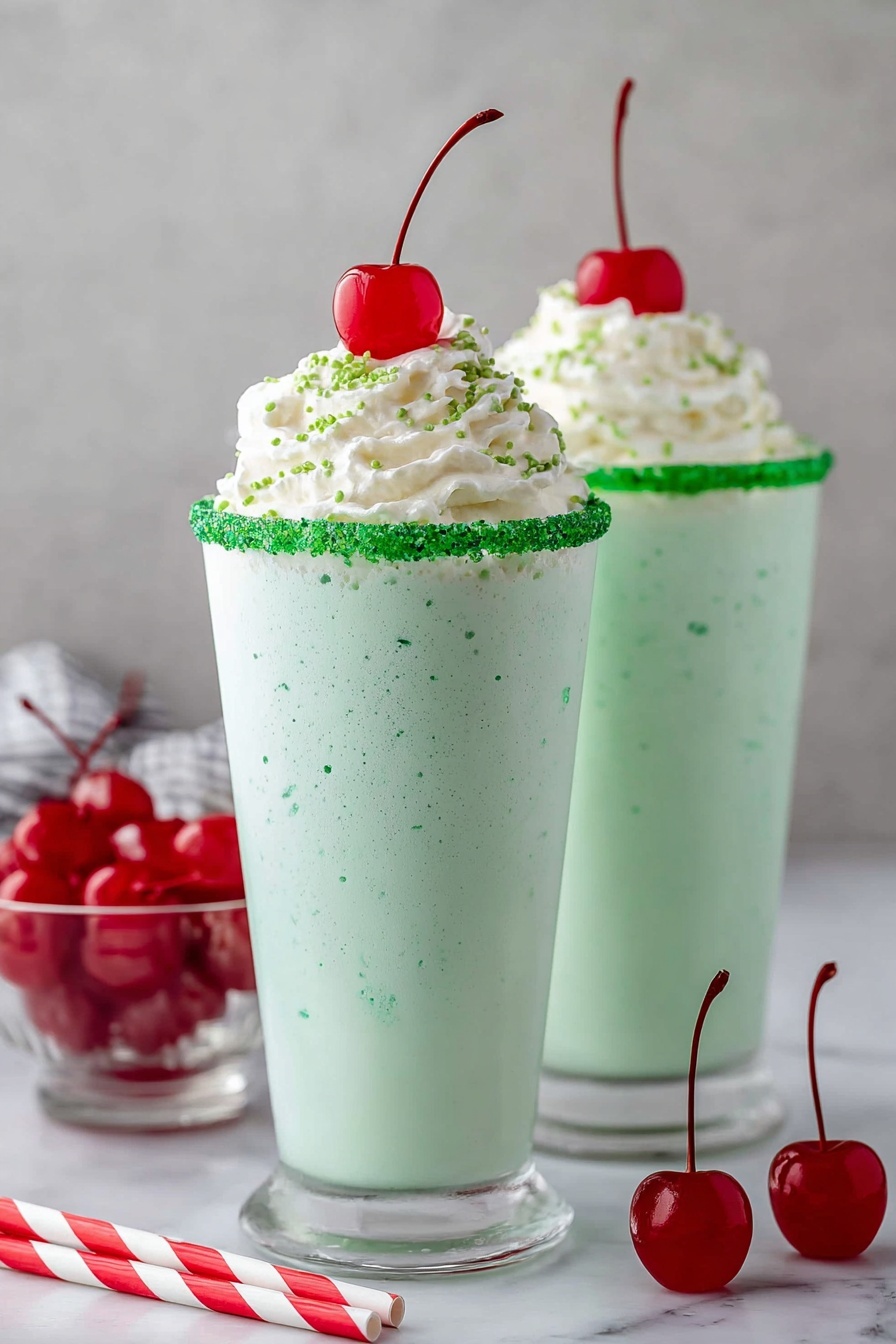Copycat Shamrock Mint Shake Recipe - Serving