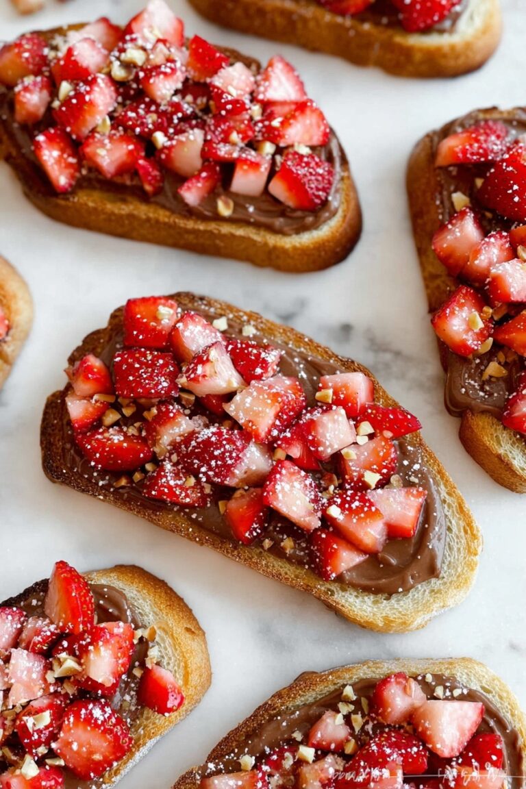Strawberry Nutella Toasts Recipe