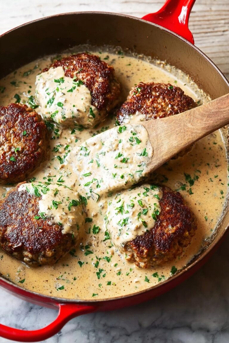 Creamy Whiskey Hamburger Steaks Recipe