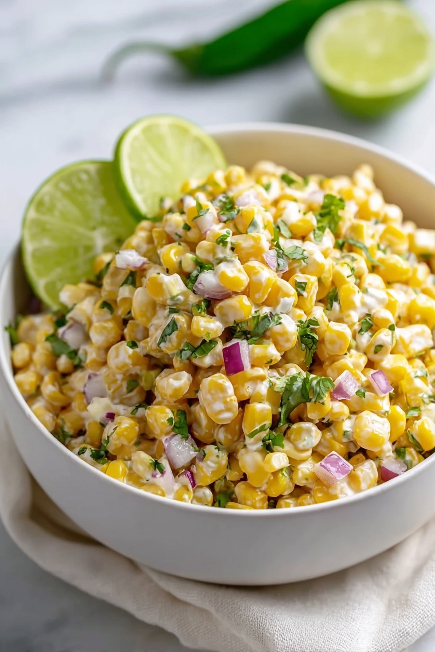Grilled Corn Salad with Greek Yogurt Recipe - Serving