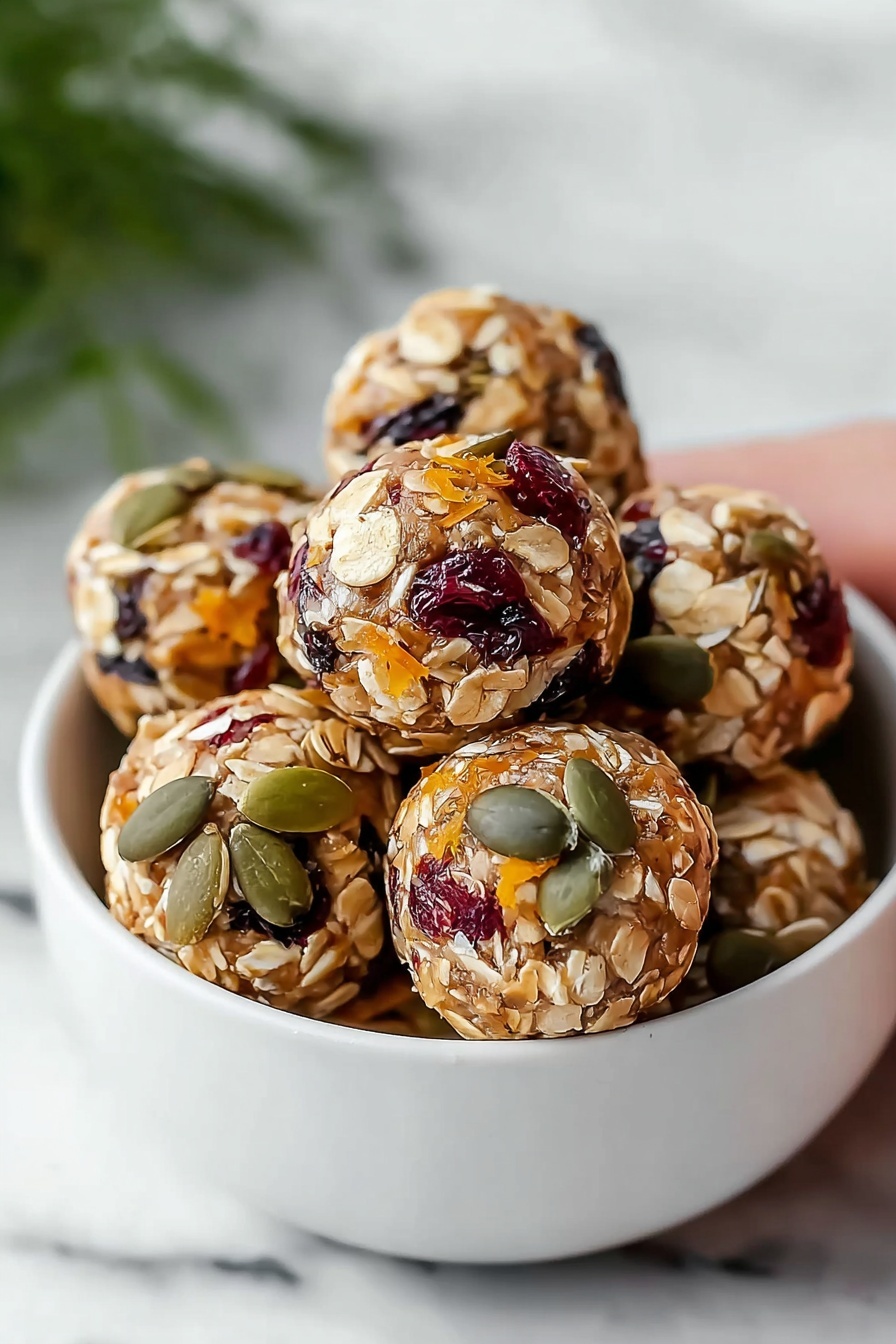 Pumpkin Seed Cranberry Energy Balls Recipe - Serving