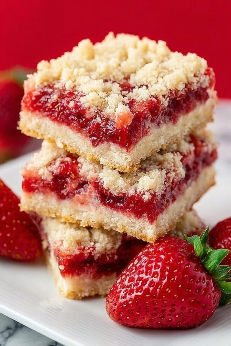 Easy Strawberry Crumb Bars Recipe