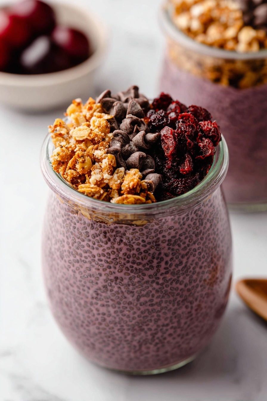 Cherry Chia Pudding Recipe - Serving