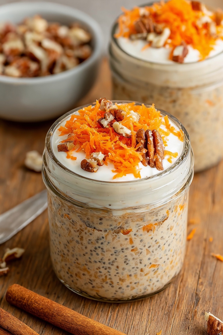 Carrot Cake Overnight Oats Recipe - Serving