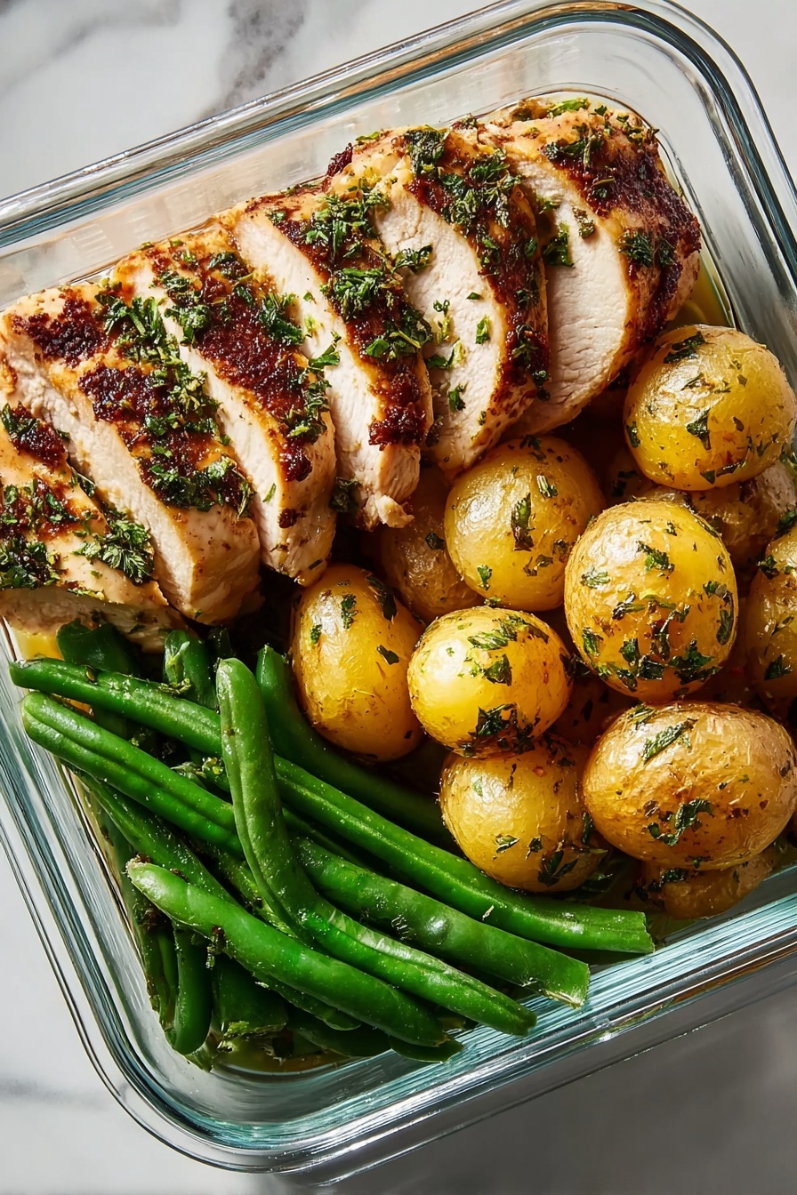 Lemon Garlic Chicken Meal Prep Recipe - Serving
