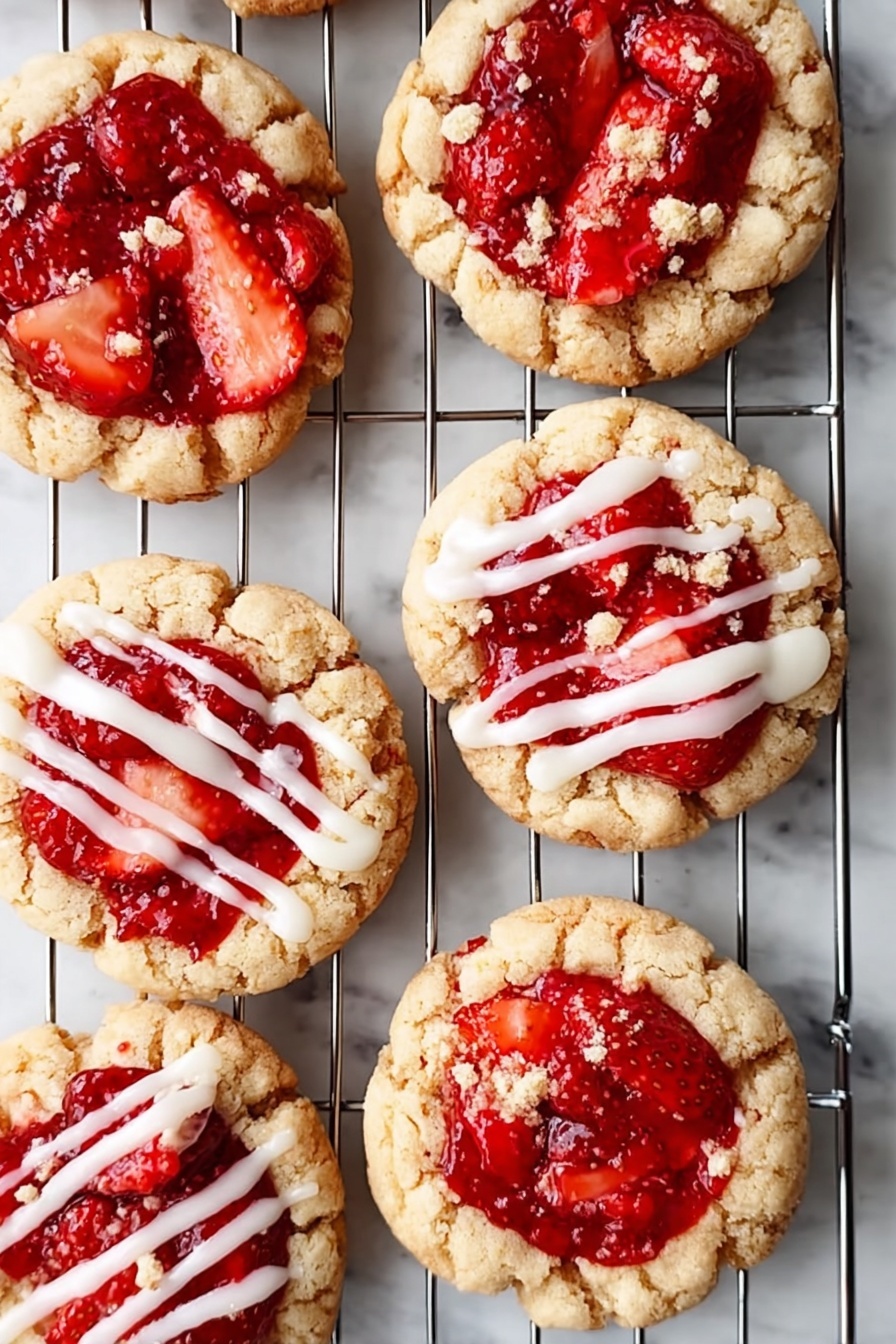 Strawberry Shortcake Cookies with Vanilla Glaze Recipe